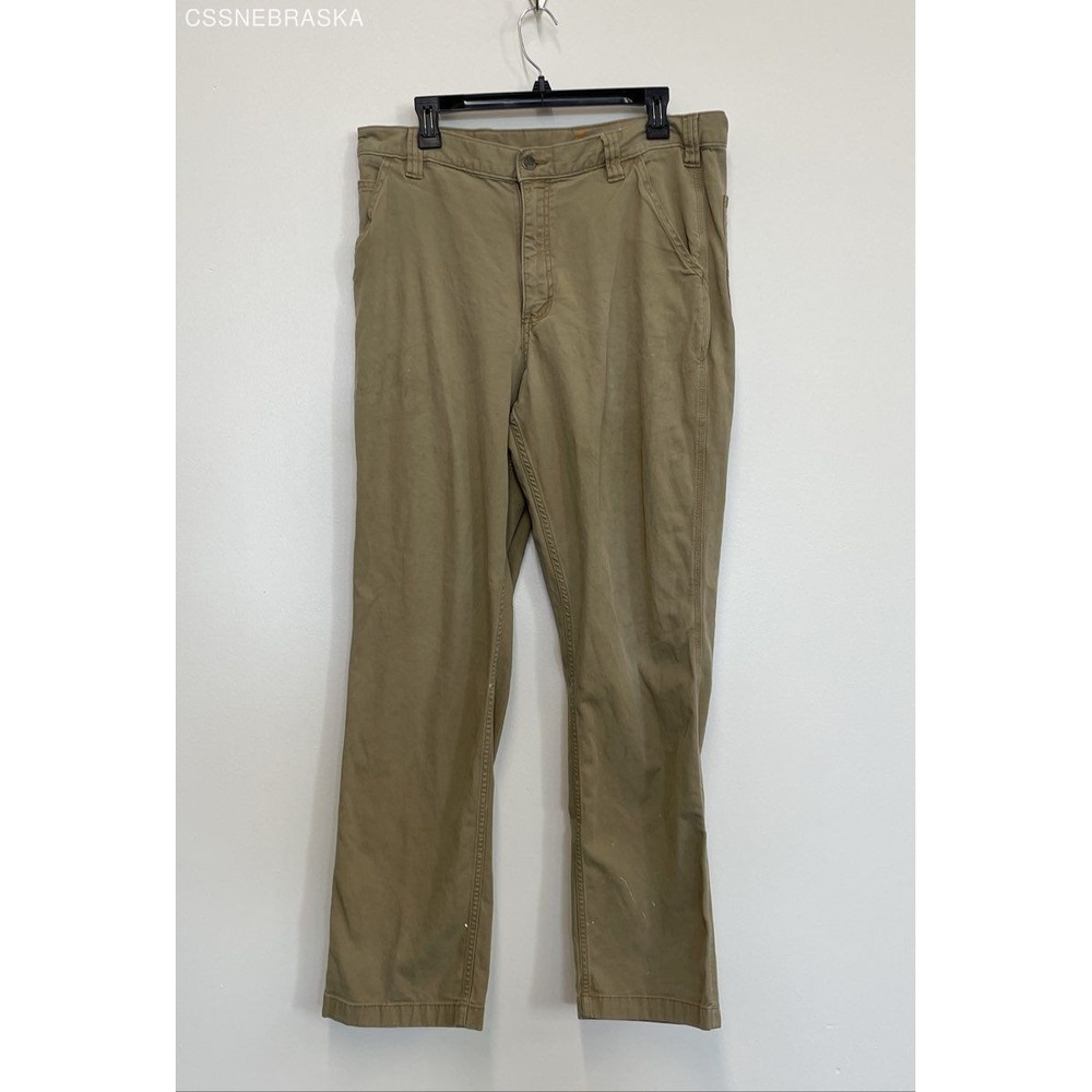 Carhartt Tan Mens Cargo Work Pants Relaxed Fit‎ Tan Cotton - Size 36x34